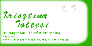 krisztina toltesi business card