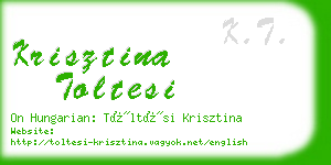 krisztina toltesi business card